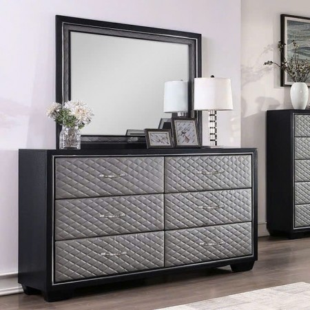 New Classic : Tủ 06 Ngăn + Mặt Hộc Tủ Bọc Nệm Da